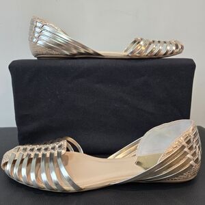 Vince Camuto Women's Gold Boho Huaraches Flat Sandals 8.5